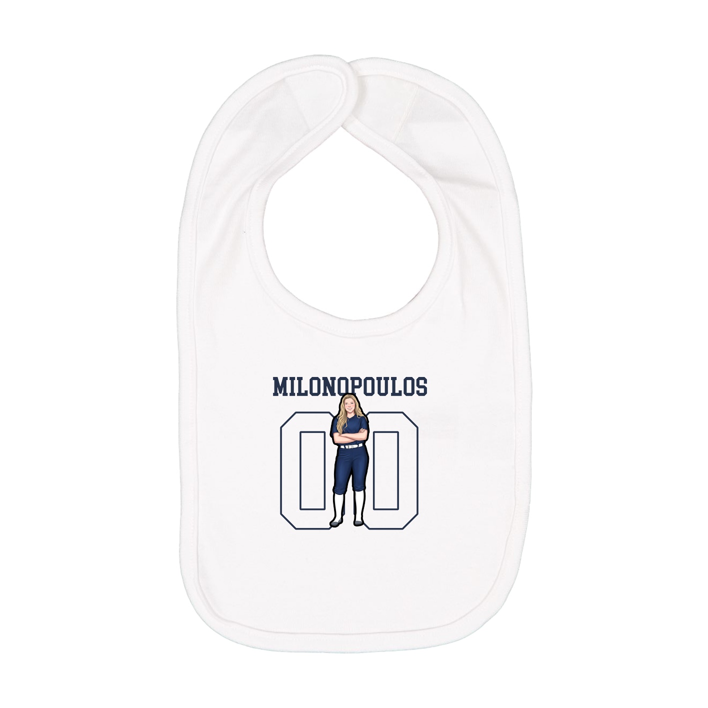 Infant Bib — Shirsey in White