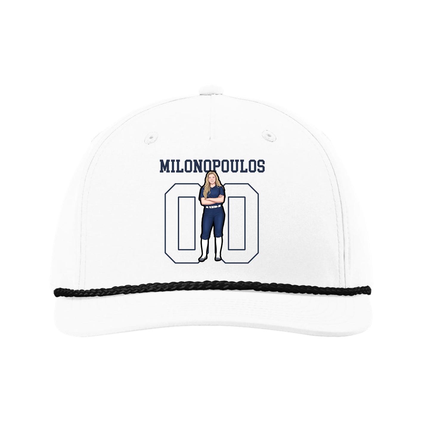 Five-Panel Classic Rope Cap — Shirsey in White