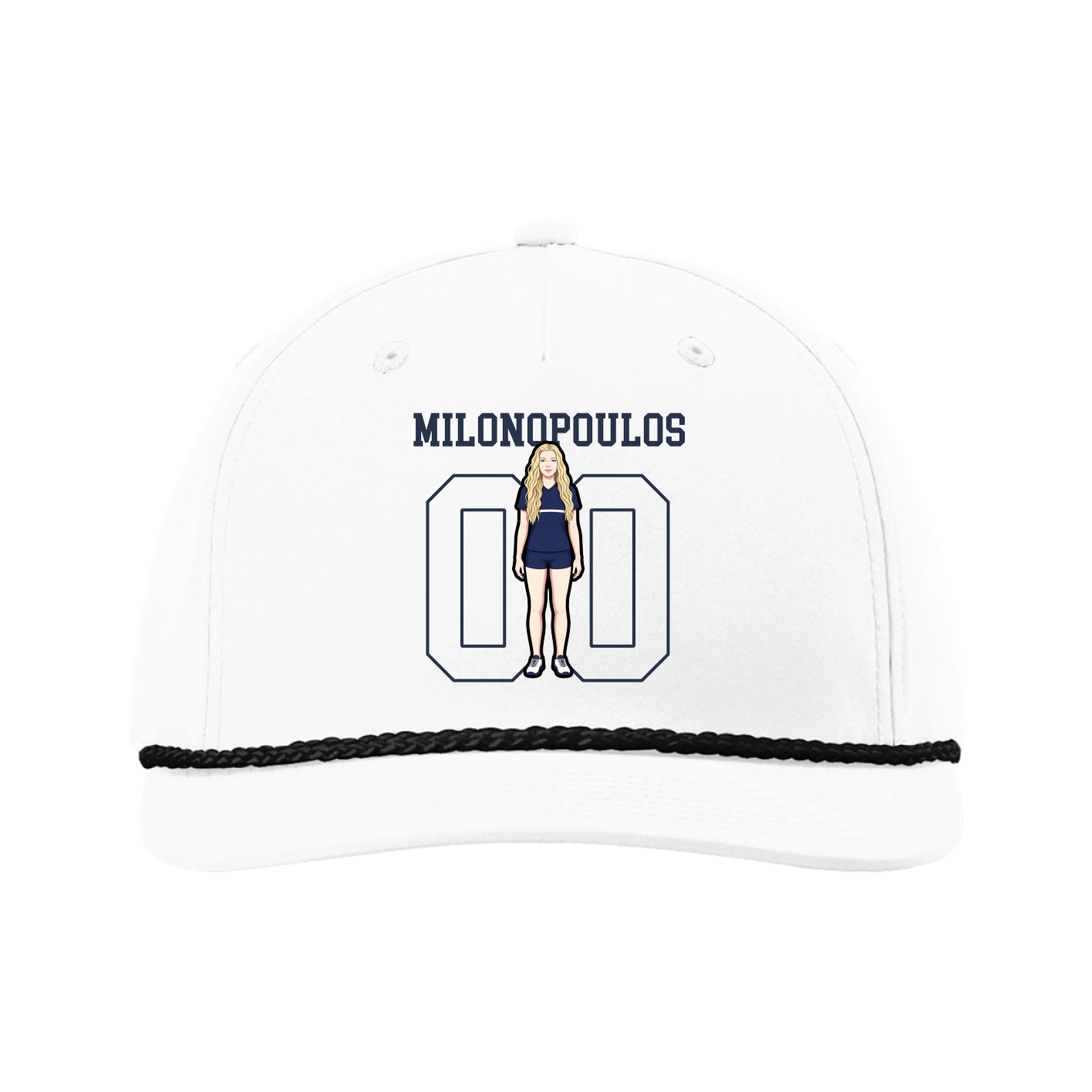 Five-Panel Classic Rope Cap — Shirsey in White