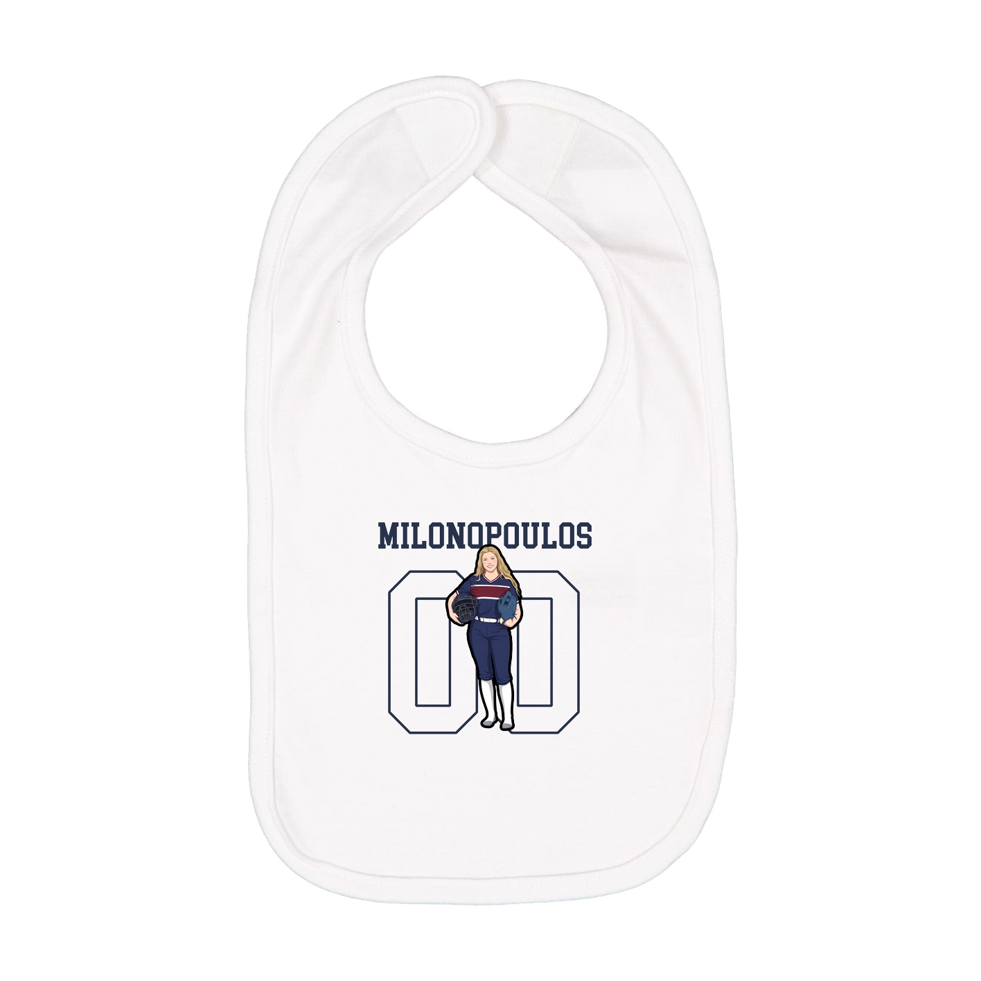 Infant Bib — Shirsey in White