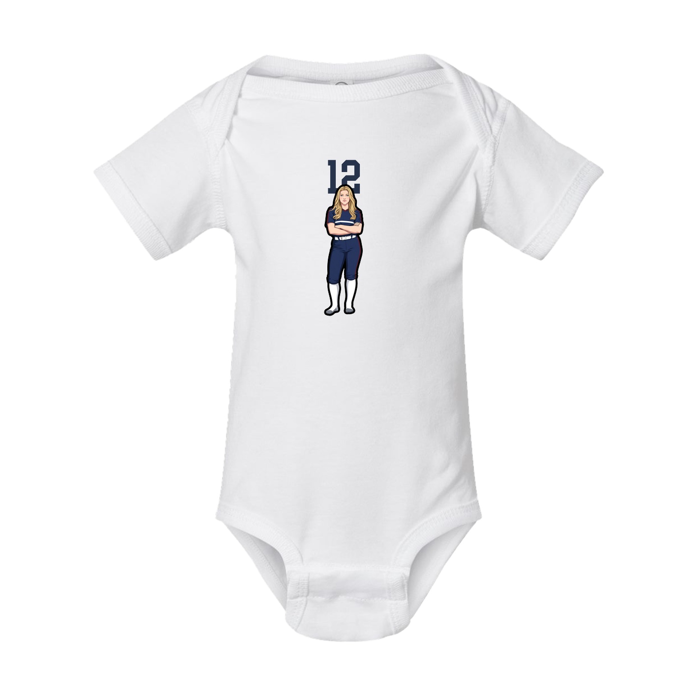 Baby Onesie — Number Top in White