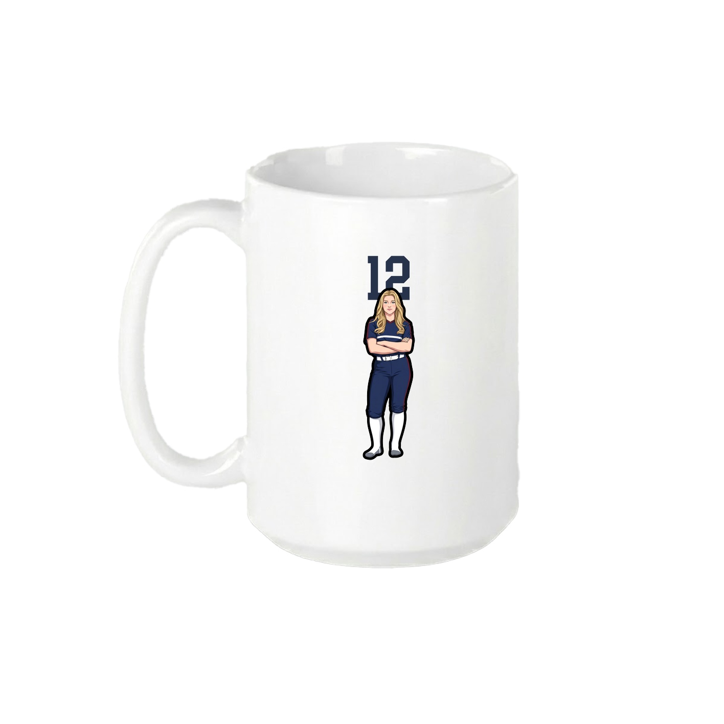 15oz Coffee Mug — Number Top in White