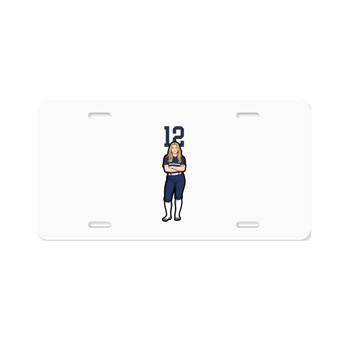 License Plate — Number Top in Classic