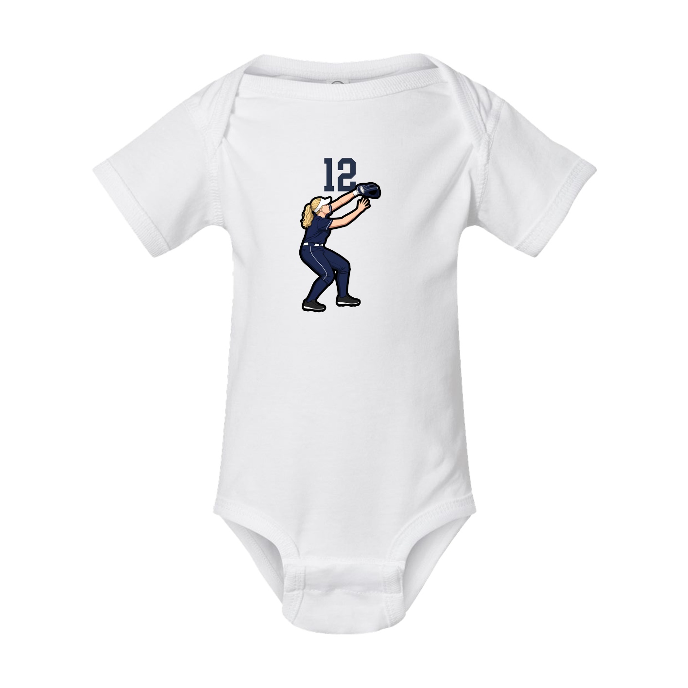 Baby Onesie — Number Top in White