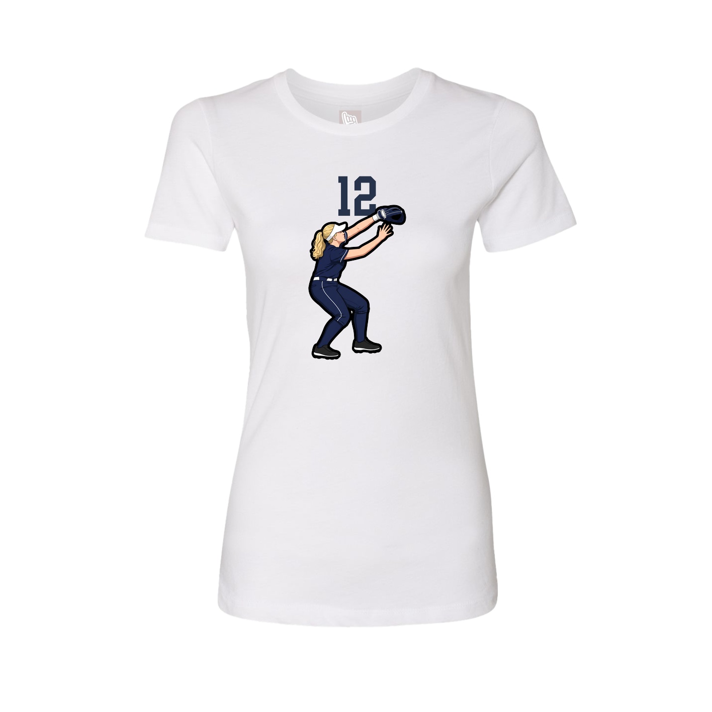 Fitted Women's Tee — Number Top in White