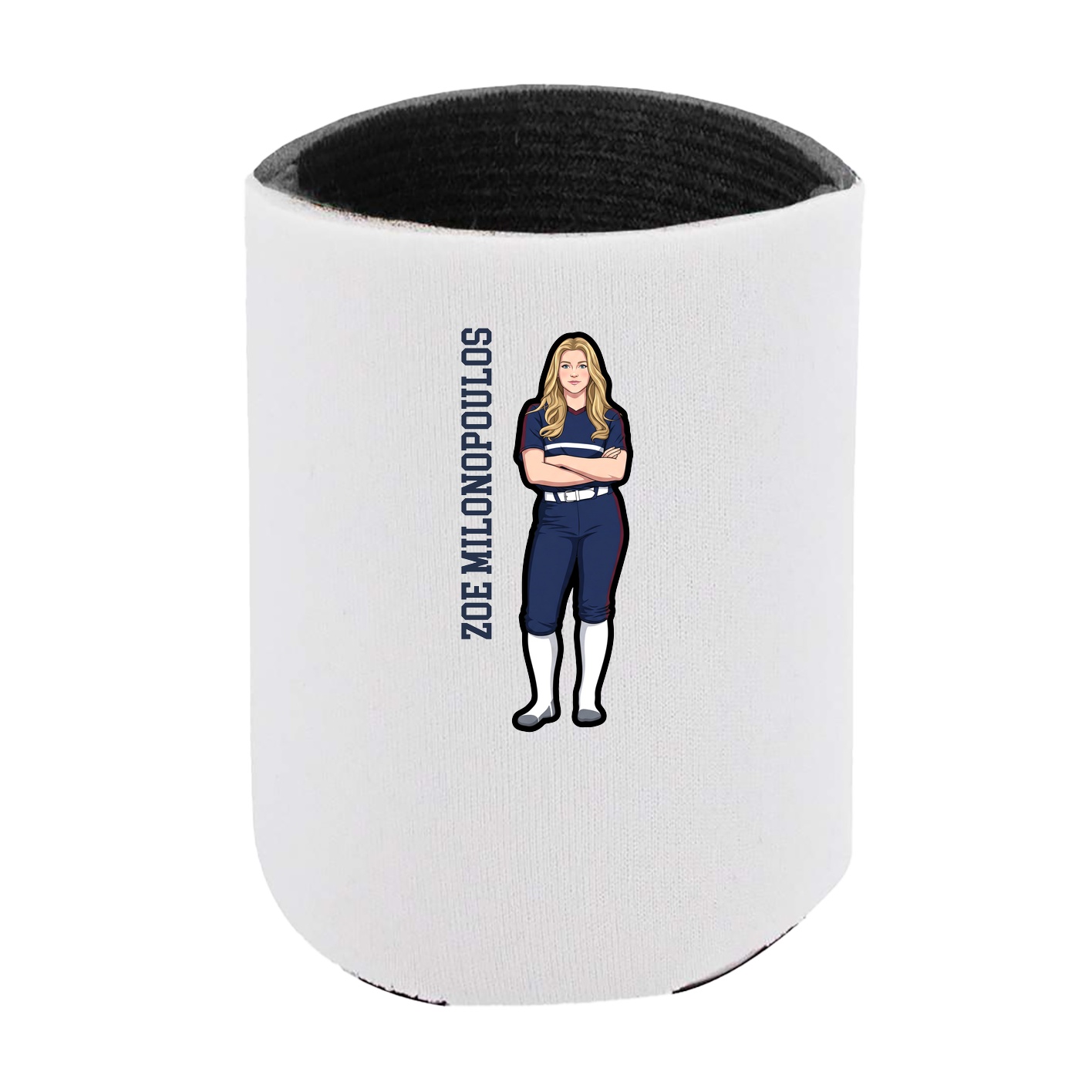 Can Holder — Name Vertical in White