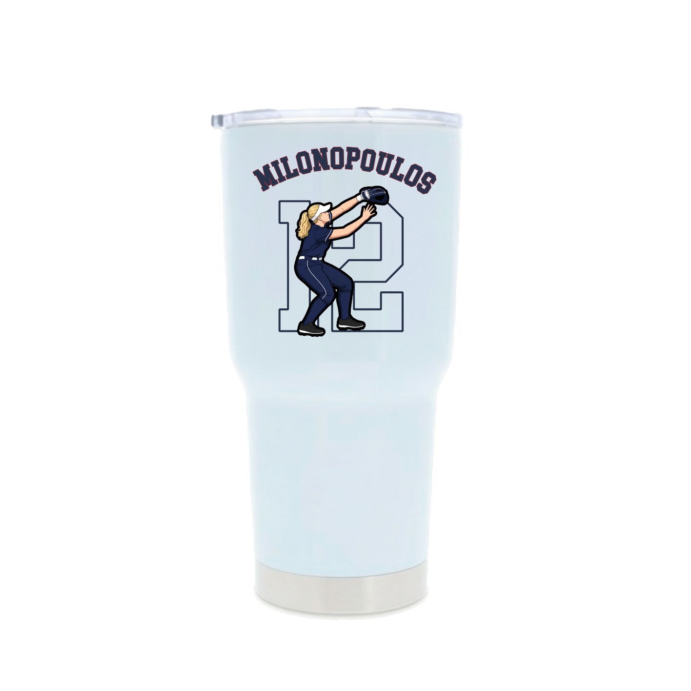 30oz Stainless Steel Tumbler — Shirsey Arch in White