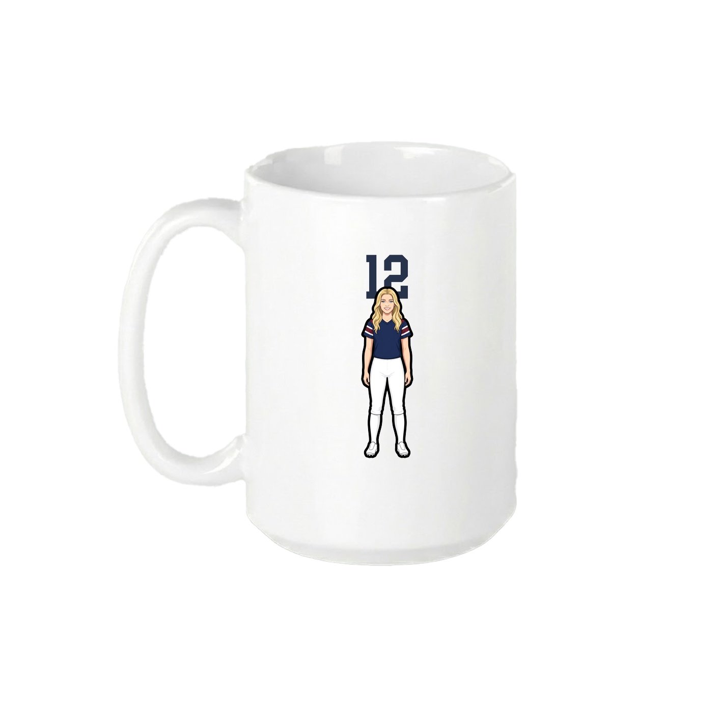 15oz Coffee Mug — Number Top in White