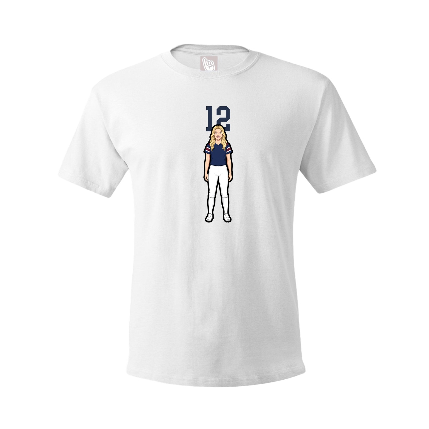 Tee — Number Top in White