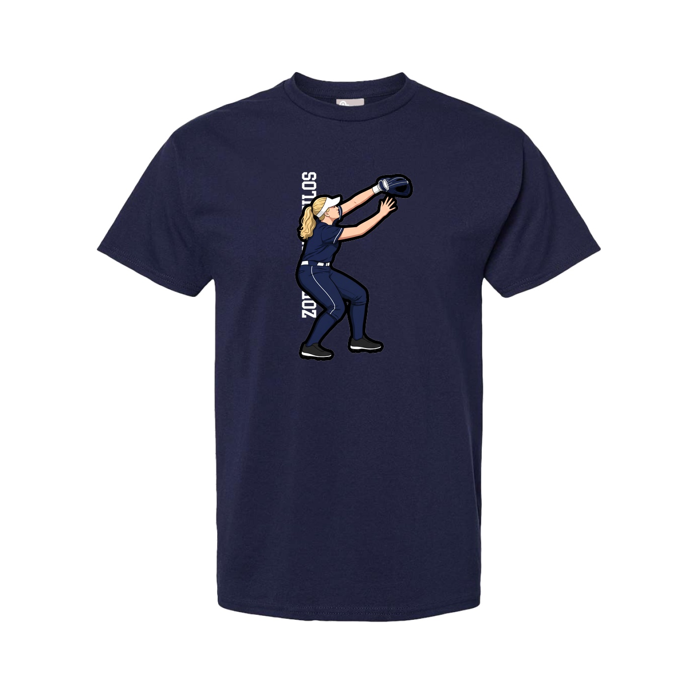 Youth Tee — Name Vertical in Navy