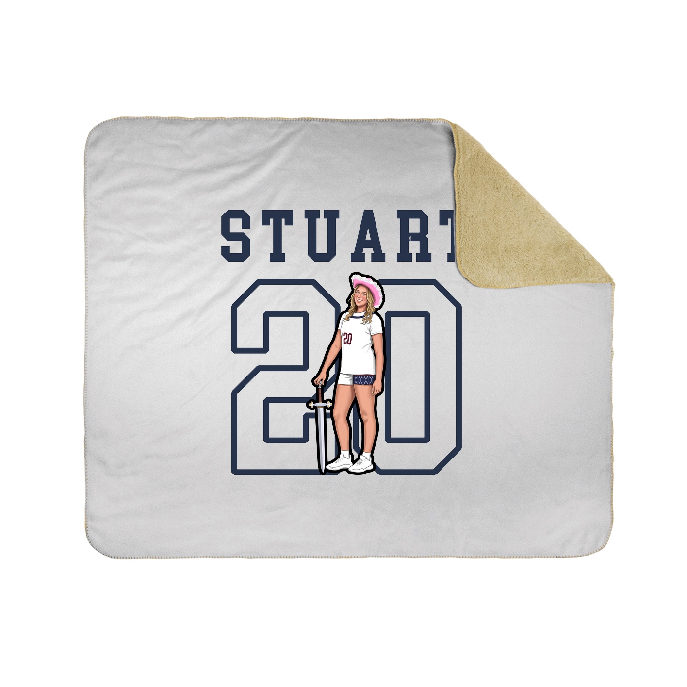 Throw Blanket — Shirsey in White