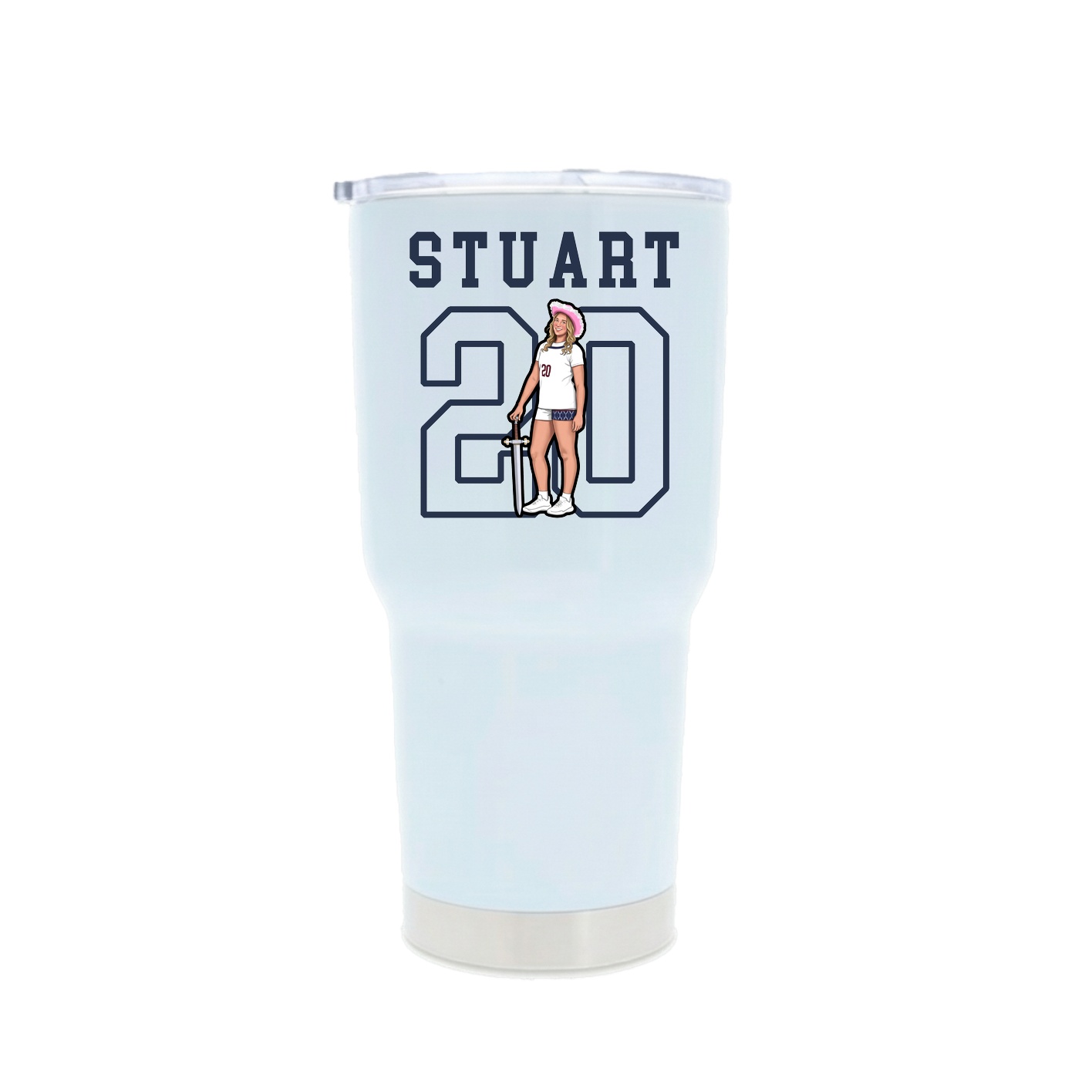 30oz Stainless Steel Tumbler — Shirsey in White