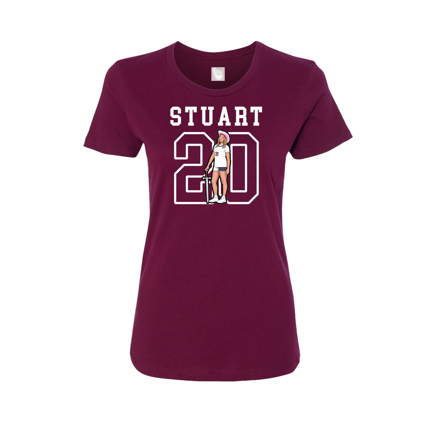 Fitted Women's Tee — Shirsey in Maroon
