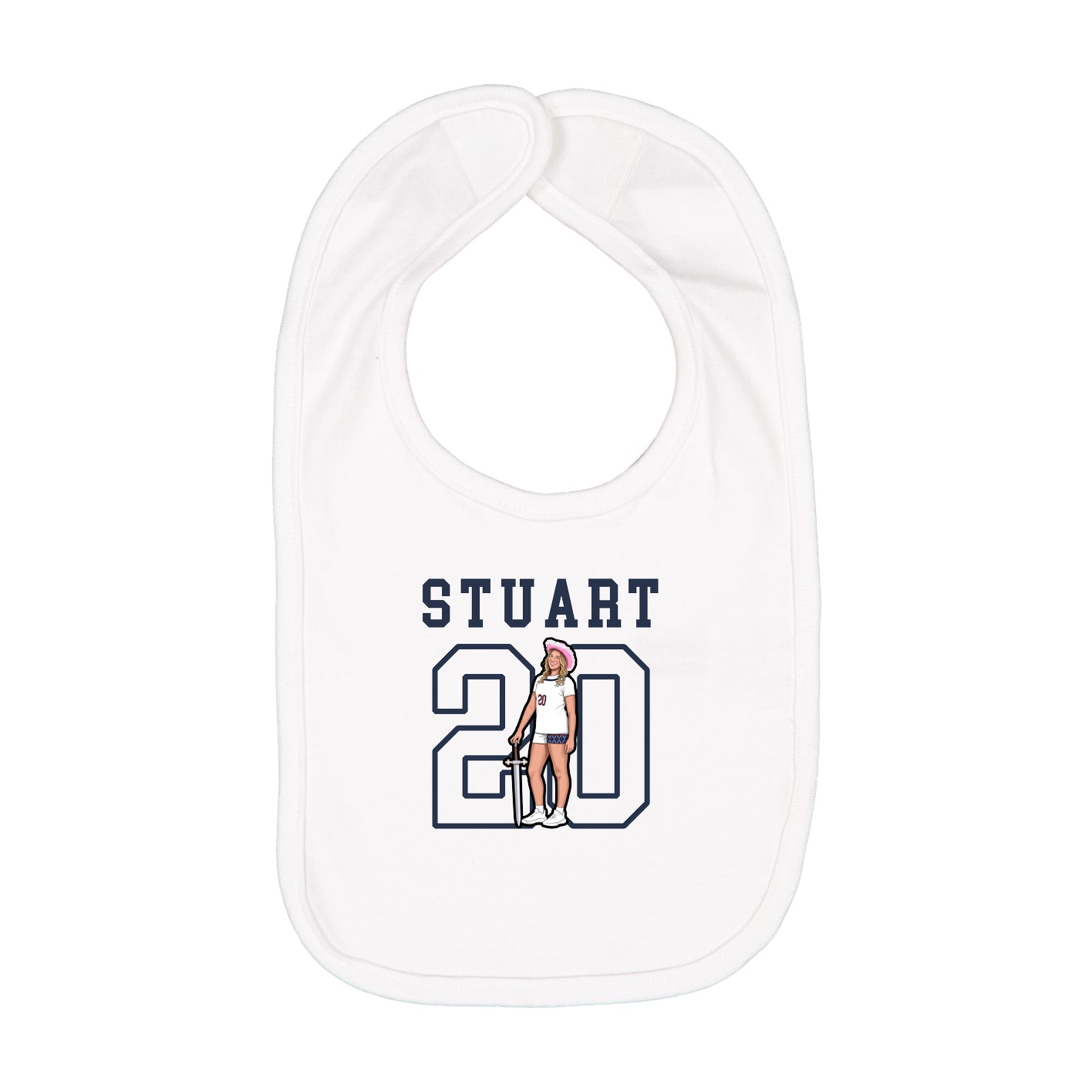 Infant Bib — Shirsey in White