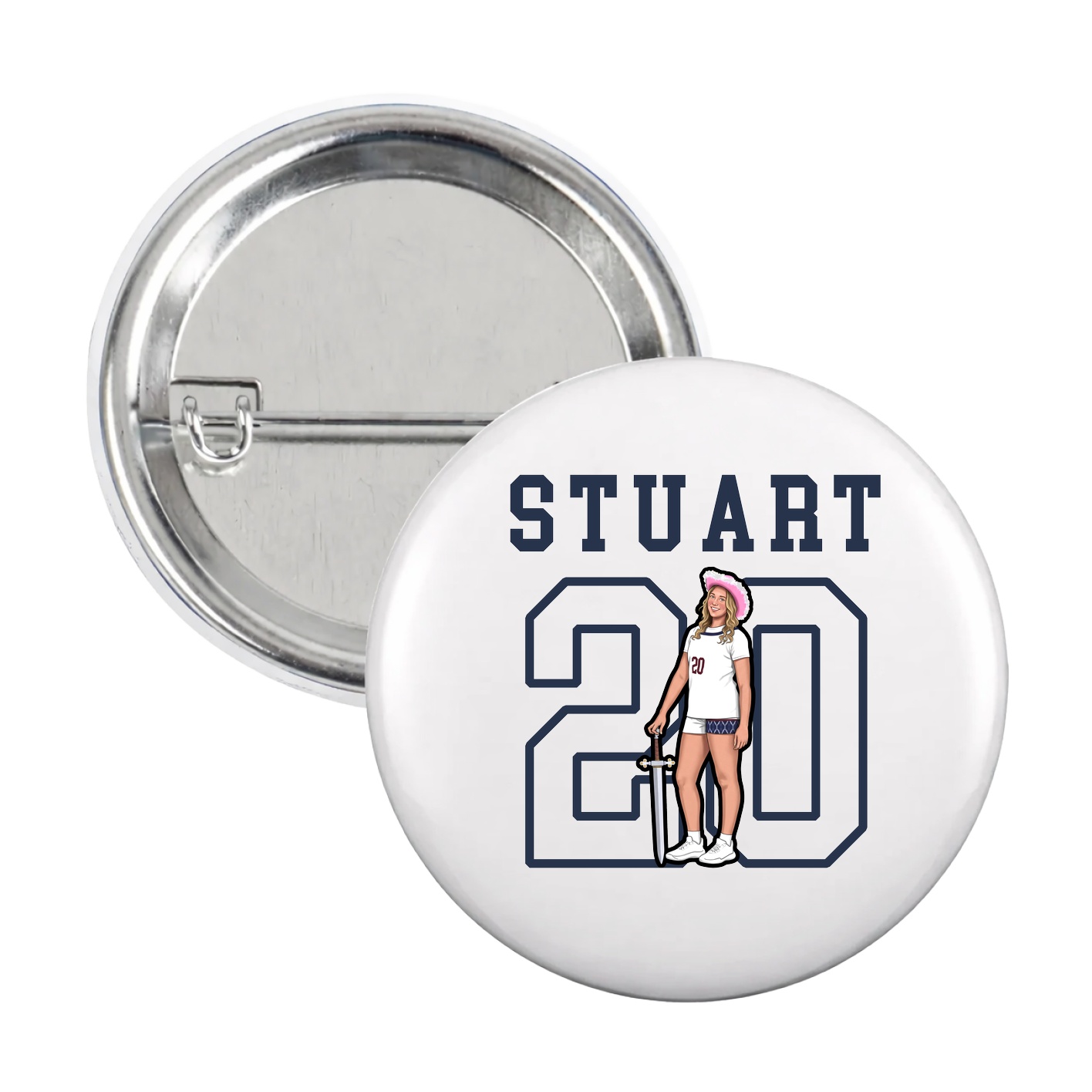 Game Day Button — Shirsey in White