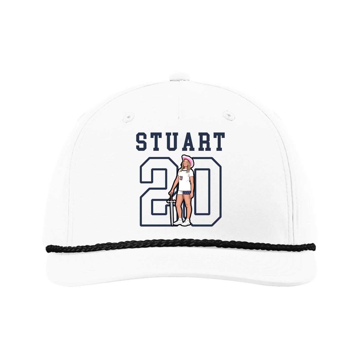 Five-Panel Classic Rope Cap — Shirsey in White