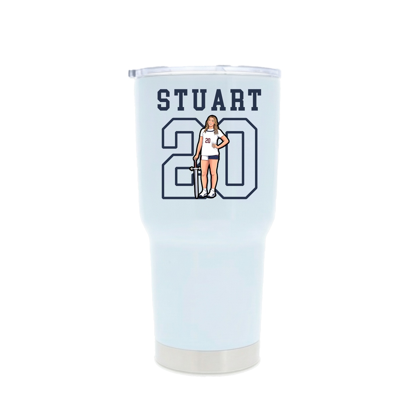 30oz Stainless Steel Tumbler — Shirsey in White