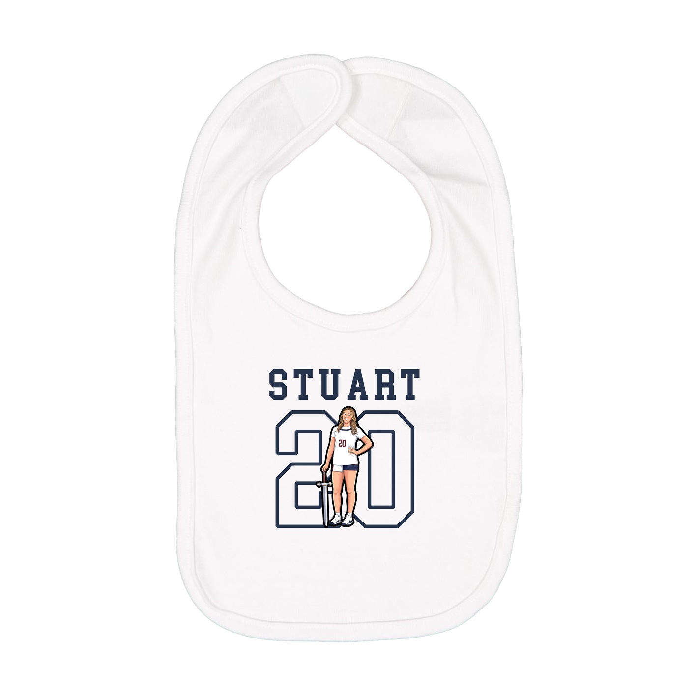 Infant Bib — Shirsey in White