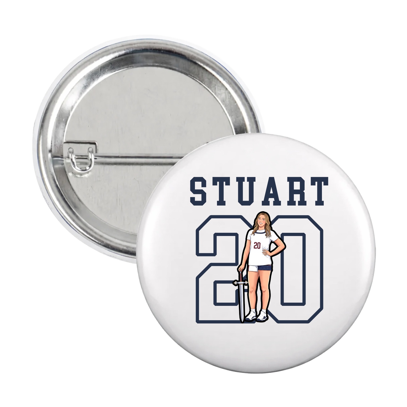Game Day Button — Shirsey in White
