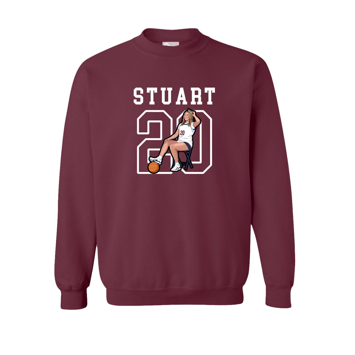 Fleece Crew — Shirsey in Maroon