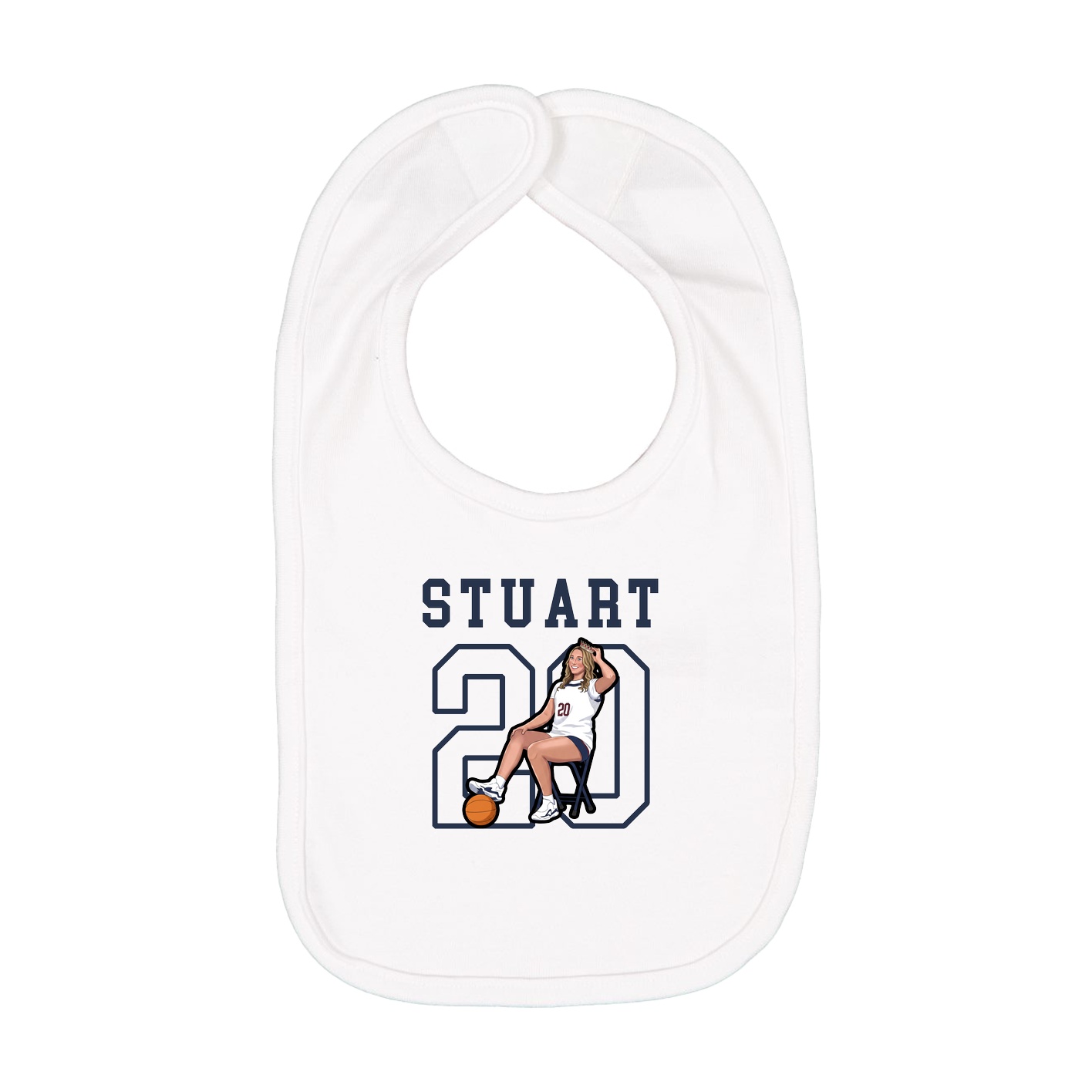 Infant Bib — Shirsey in White
