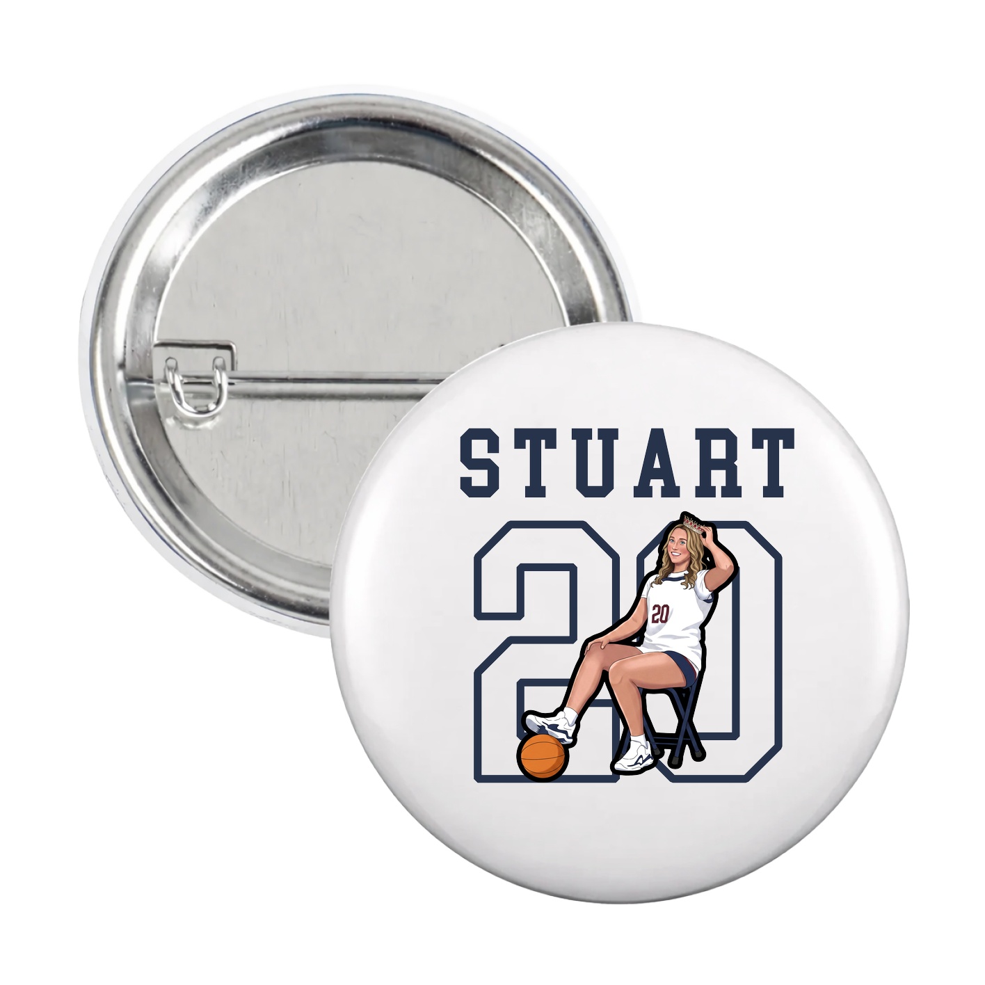 Game Day Button — Shirsey in White