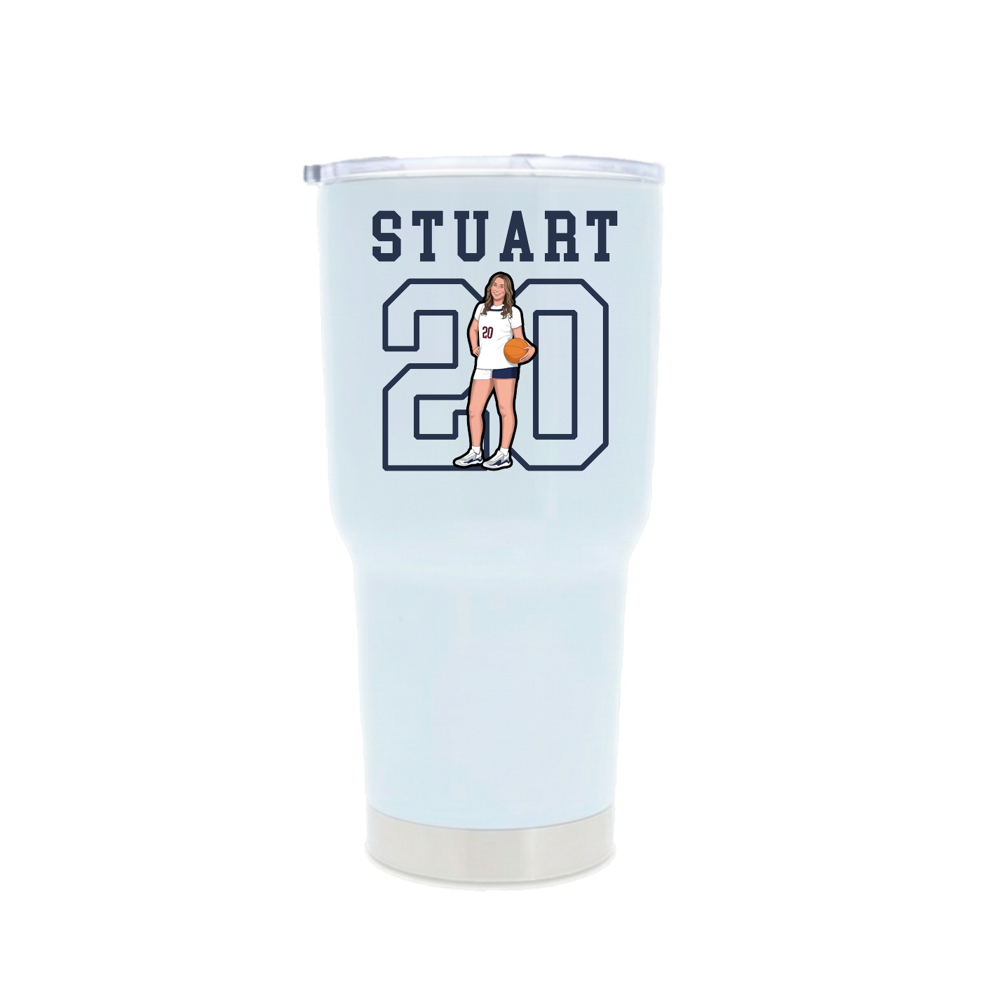 30oz Stainless Steel Tumbler — Shirsey in White