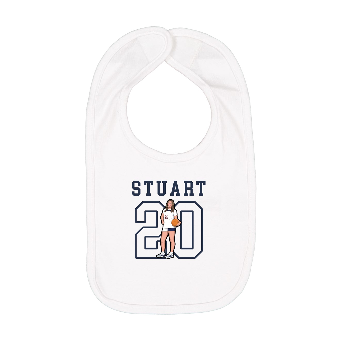 Infant Bib — Shirsey in White