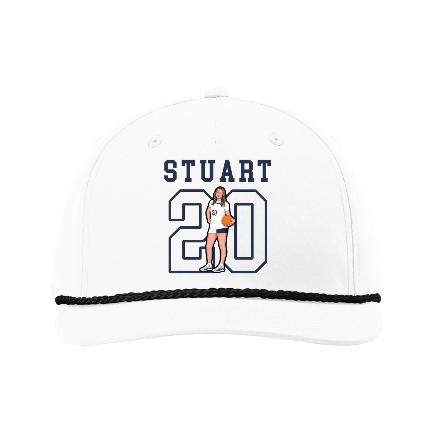 Five-Panel Classic Rope Cap — Shirsey in White