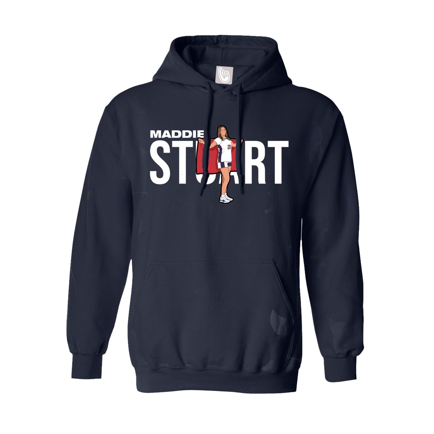 Hoodie — Player Name in Navy