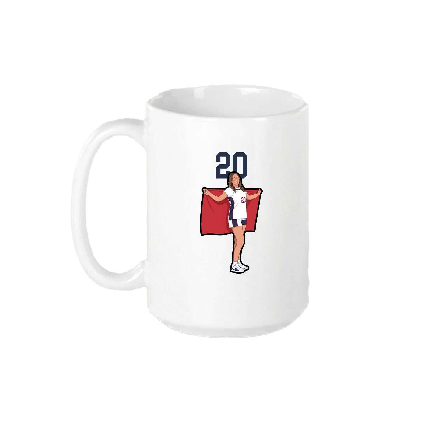 15oz Coffee Mug — Number Top in White
