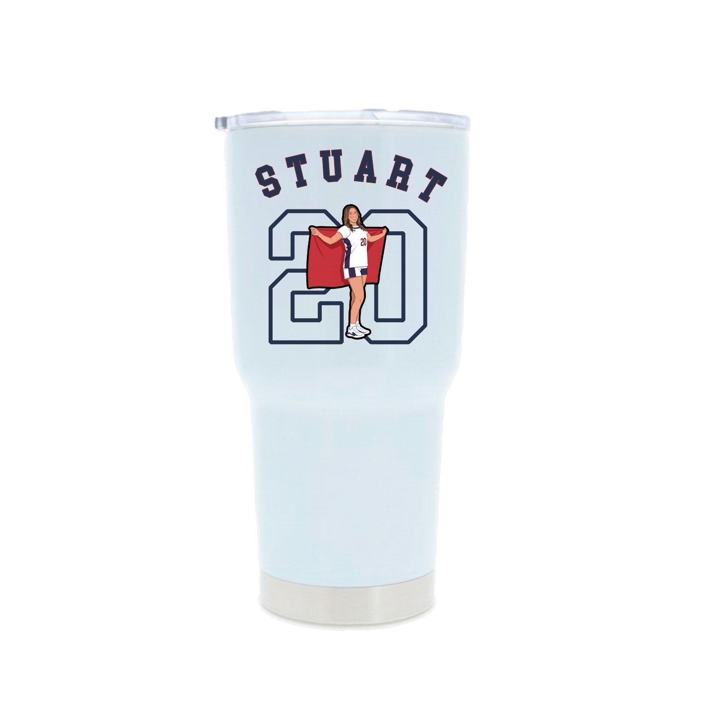 30oz Stainless Steel Tumbler — Shirsey Arch in White