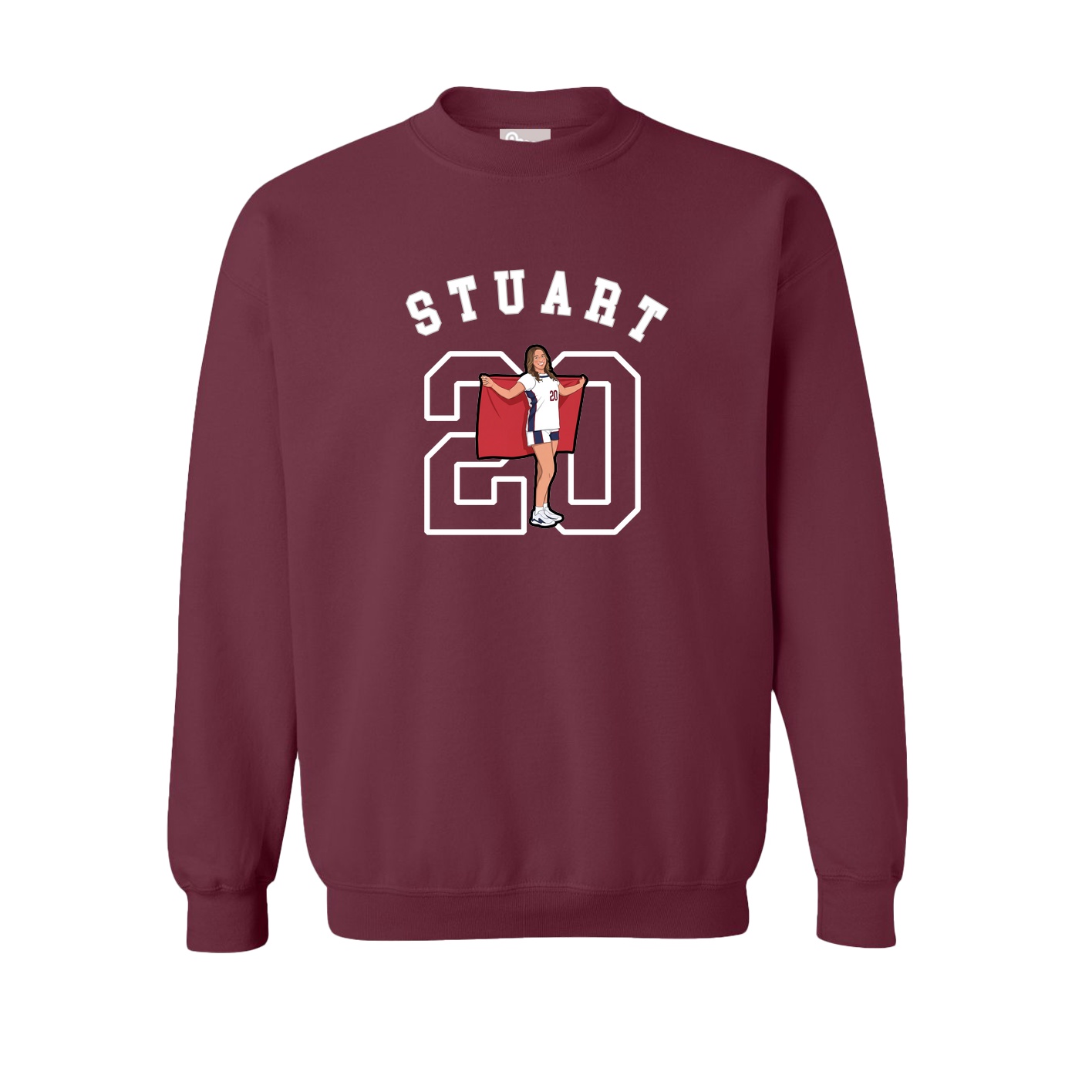 Fleece Crew — Shirsey Arch in Maroon