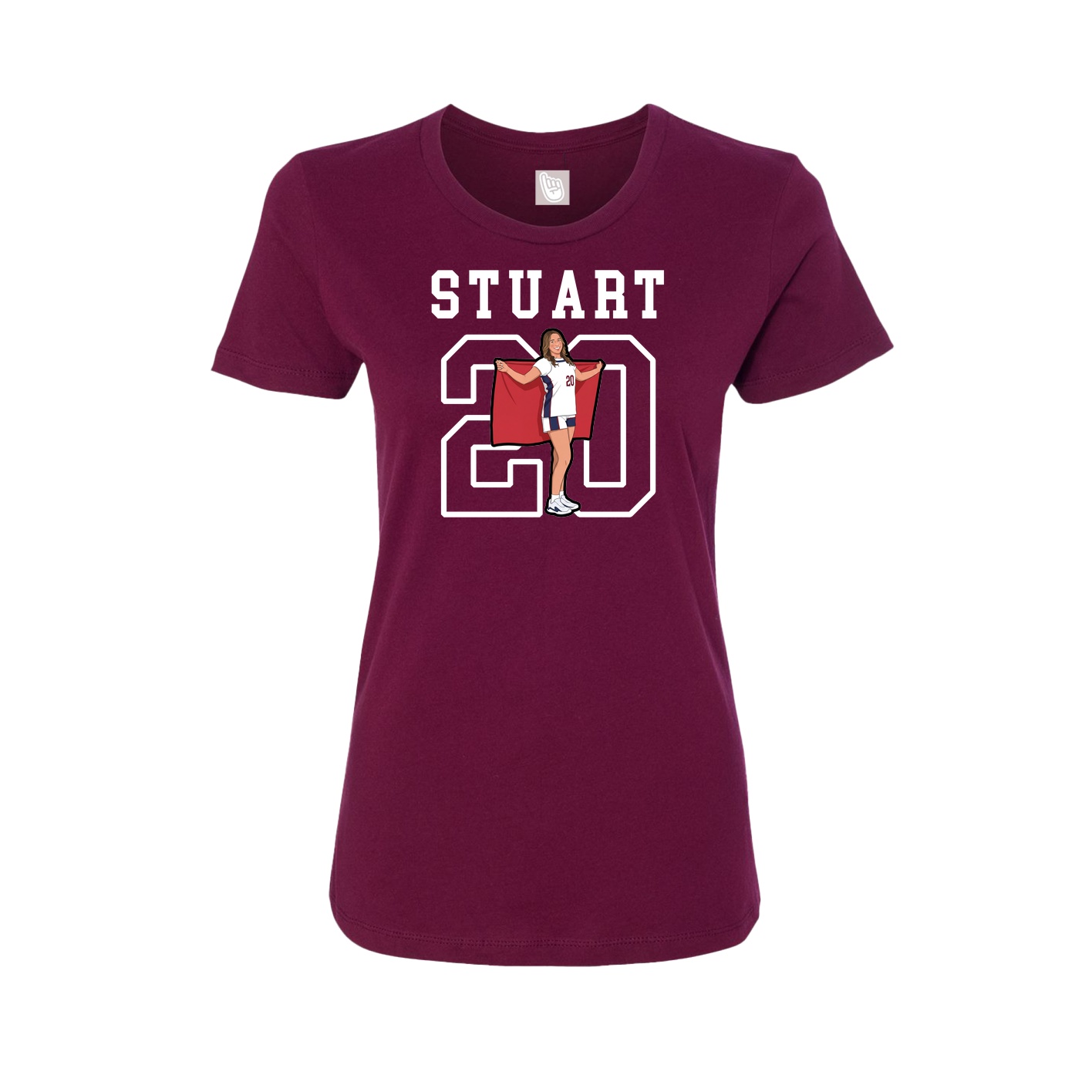 Fitted Women's Tee — Shirsey in Maroon
