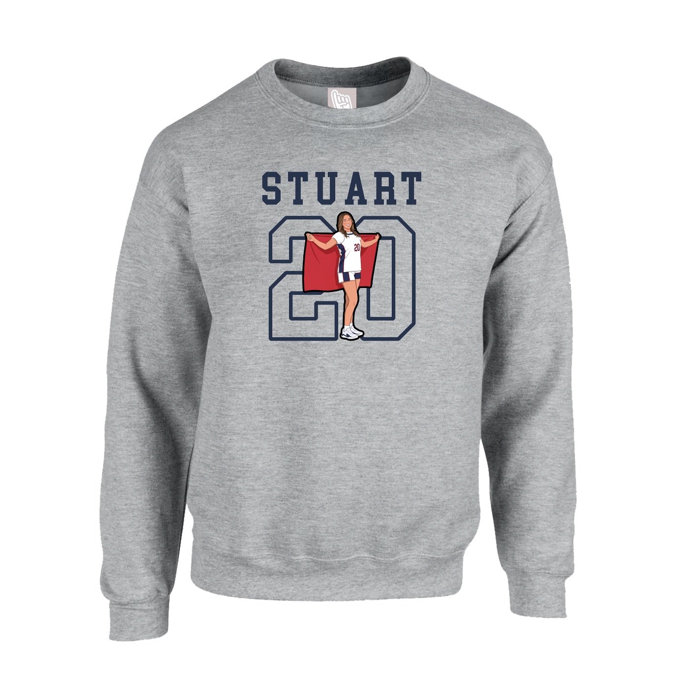 Fleece Crew — Shirsey in Grey