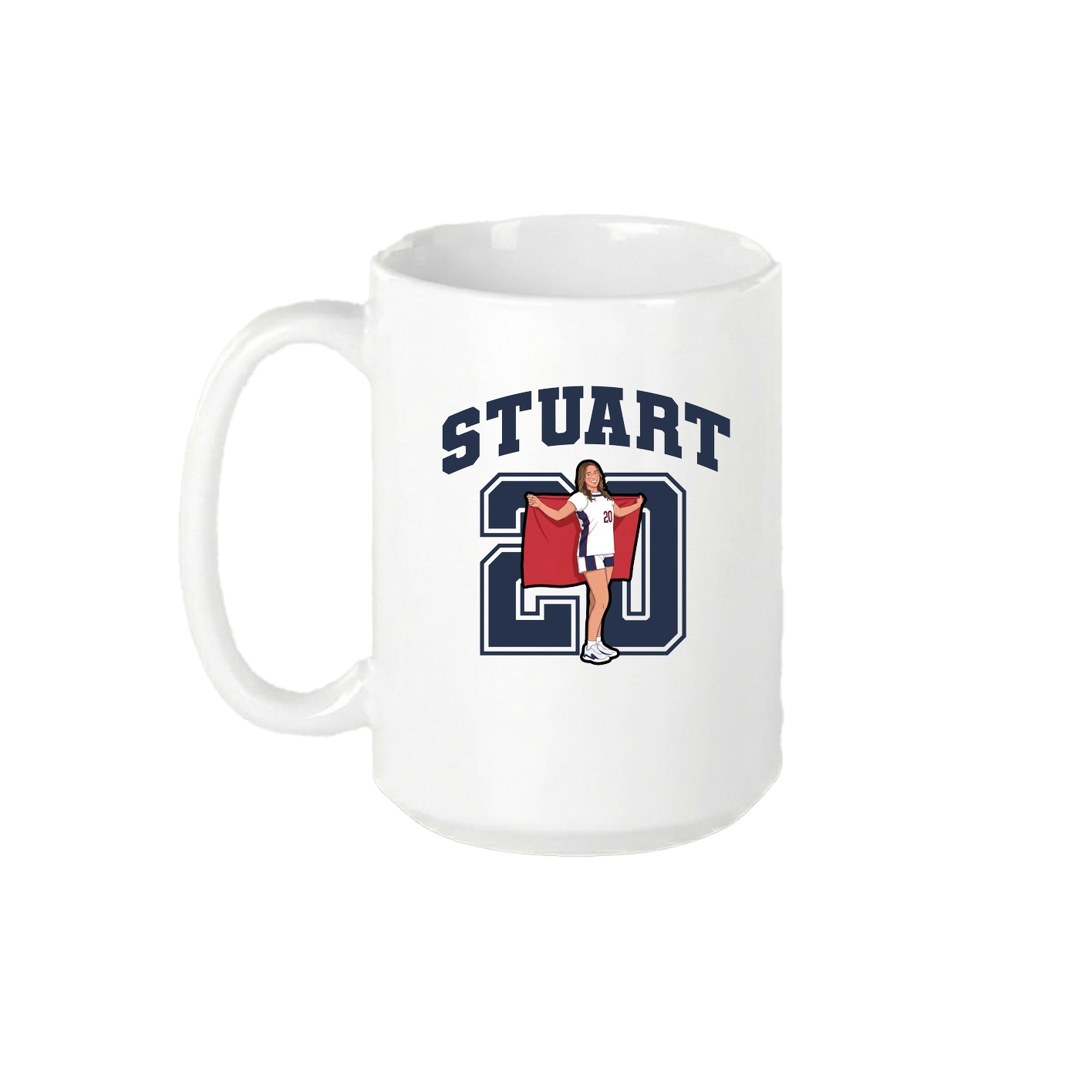 15oz Coffee Mug — Number in White