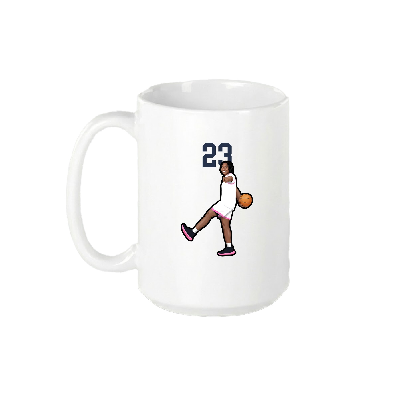 15oz Coffee Mug — Number Top in White