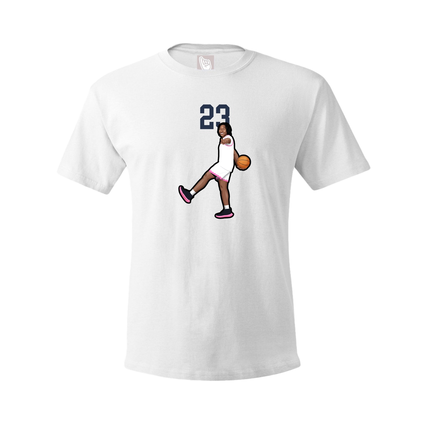 Youth Tee — Number Top in White