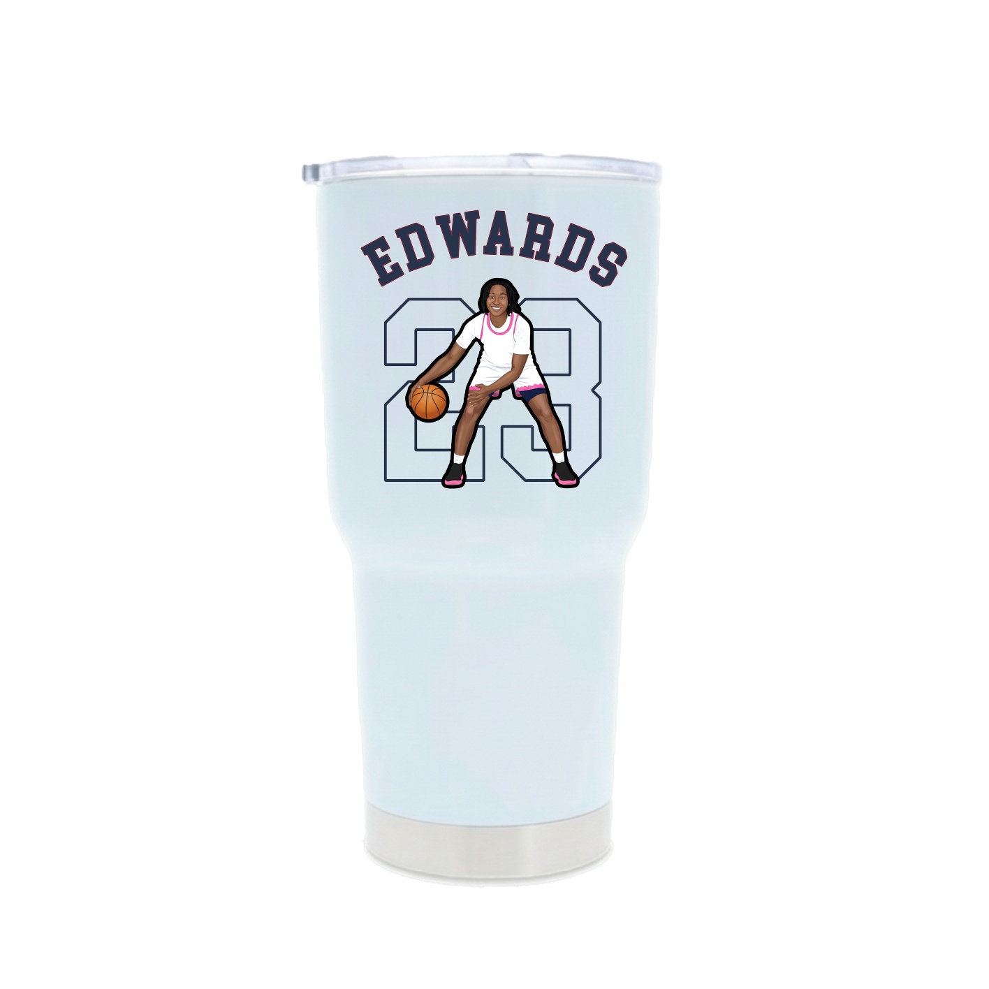 30oz Stainless Steel Tumbler — Shirsey Arch in White