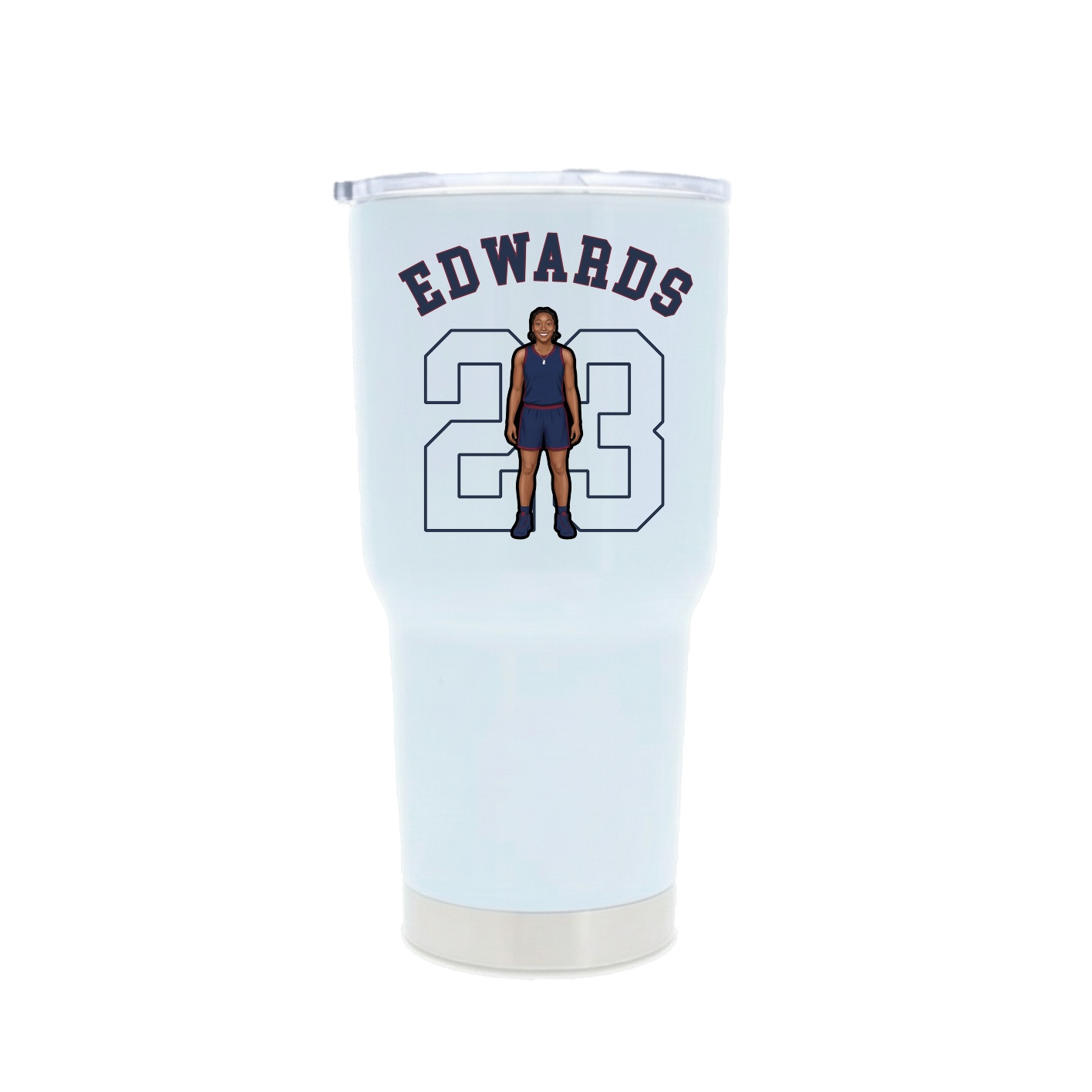 30oz Stainless Steel Tumbler — Shirsey Arch in White
