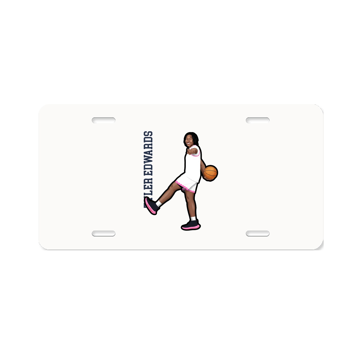 License Plate — Name Vertical in Classic