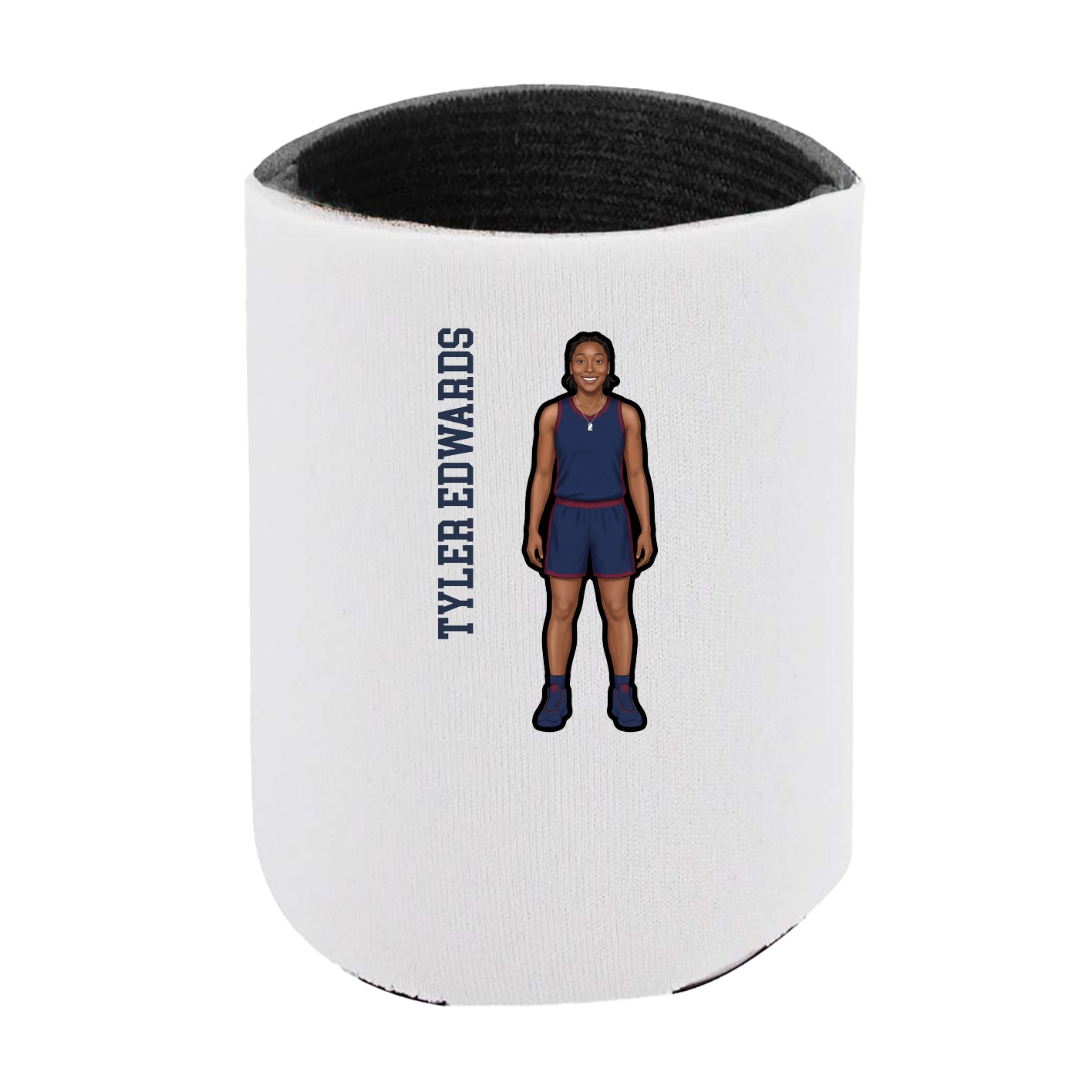 Can Holder — Name Vertical in White