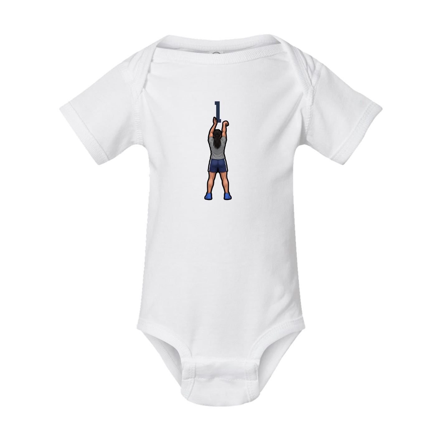 Baby Onesie — Number Top in White
