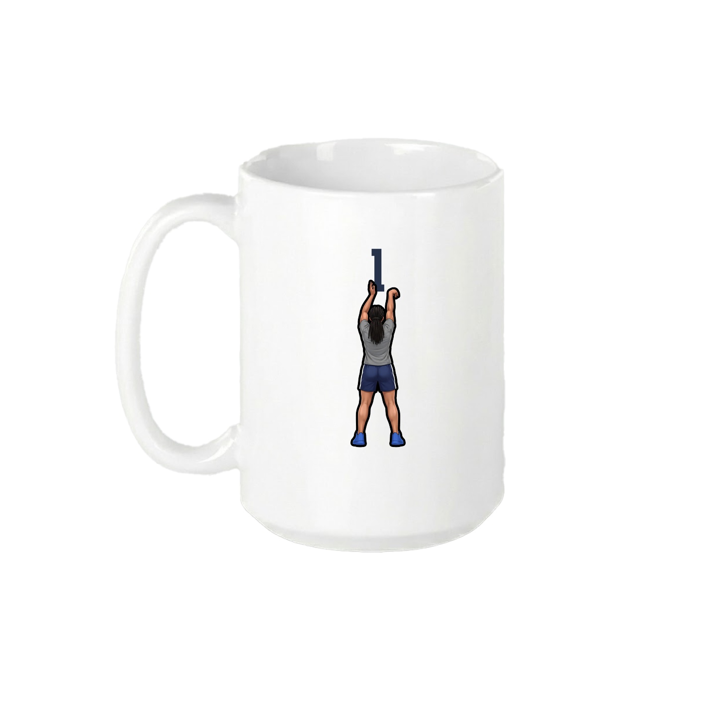 15oz Coffee Mug — Number Top in White
