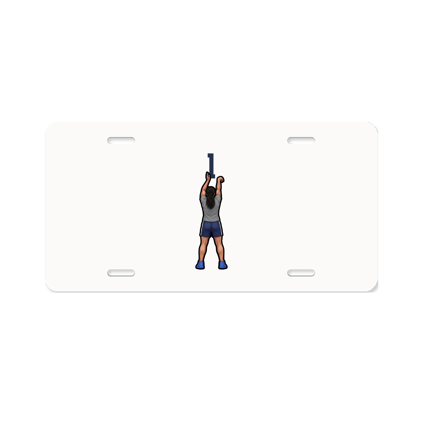 License Plate — Number Top in Classic