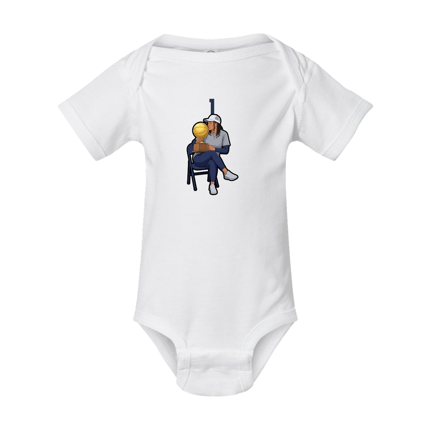 Baby Onesie — Number Top in White