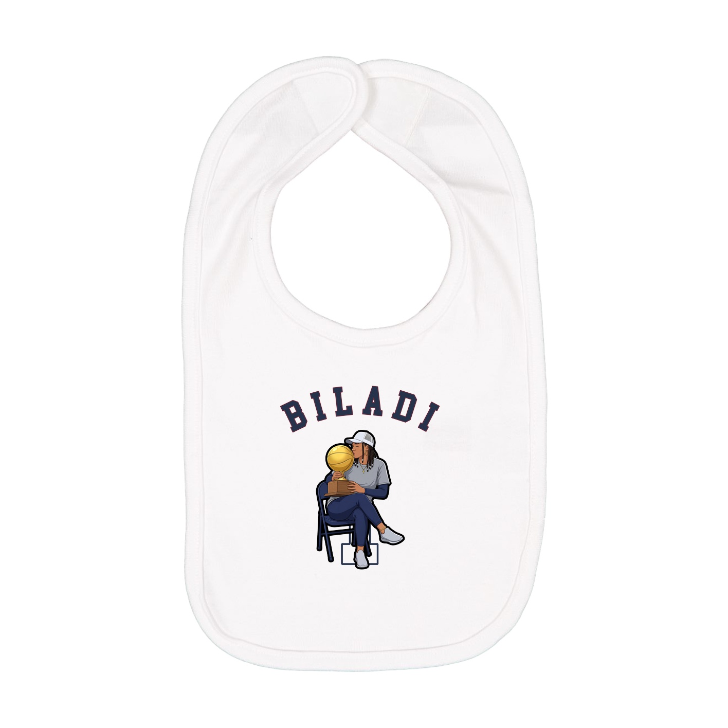 Infant Bib — Shirsey Arch in White