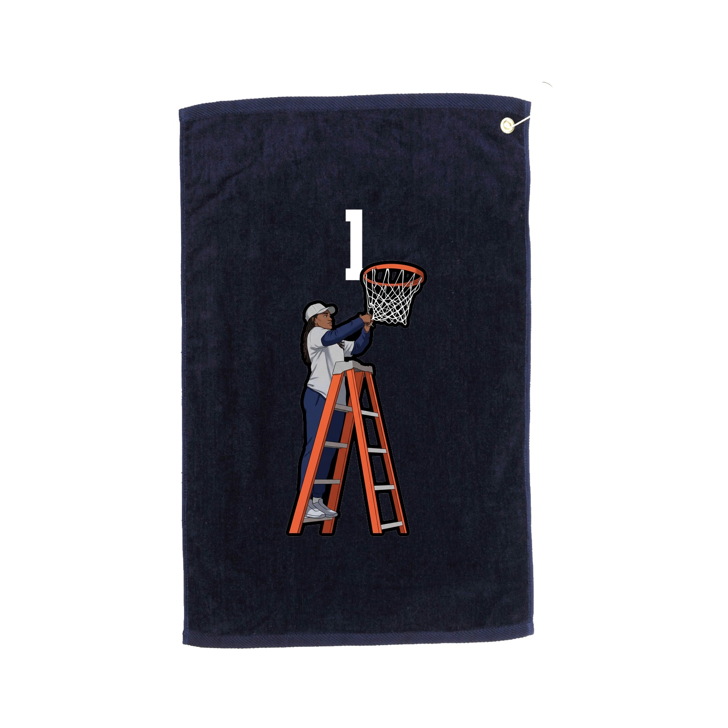 Golf Towel — Number Top in Navy