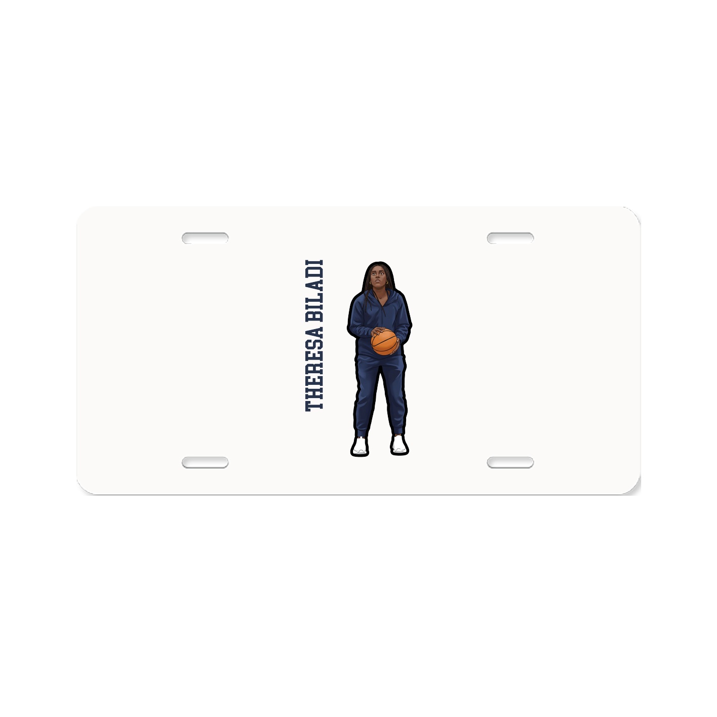 License Plate — Name Vertical in Classic