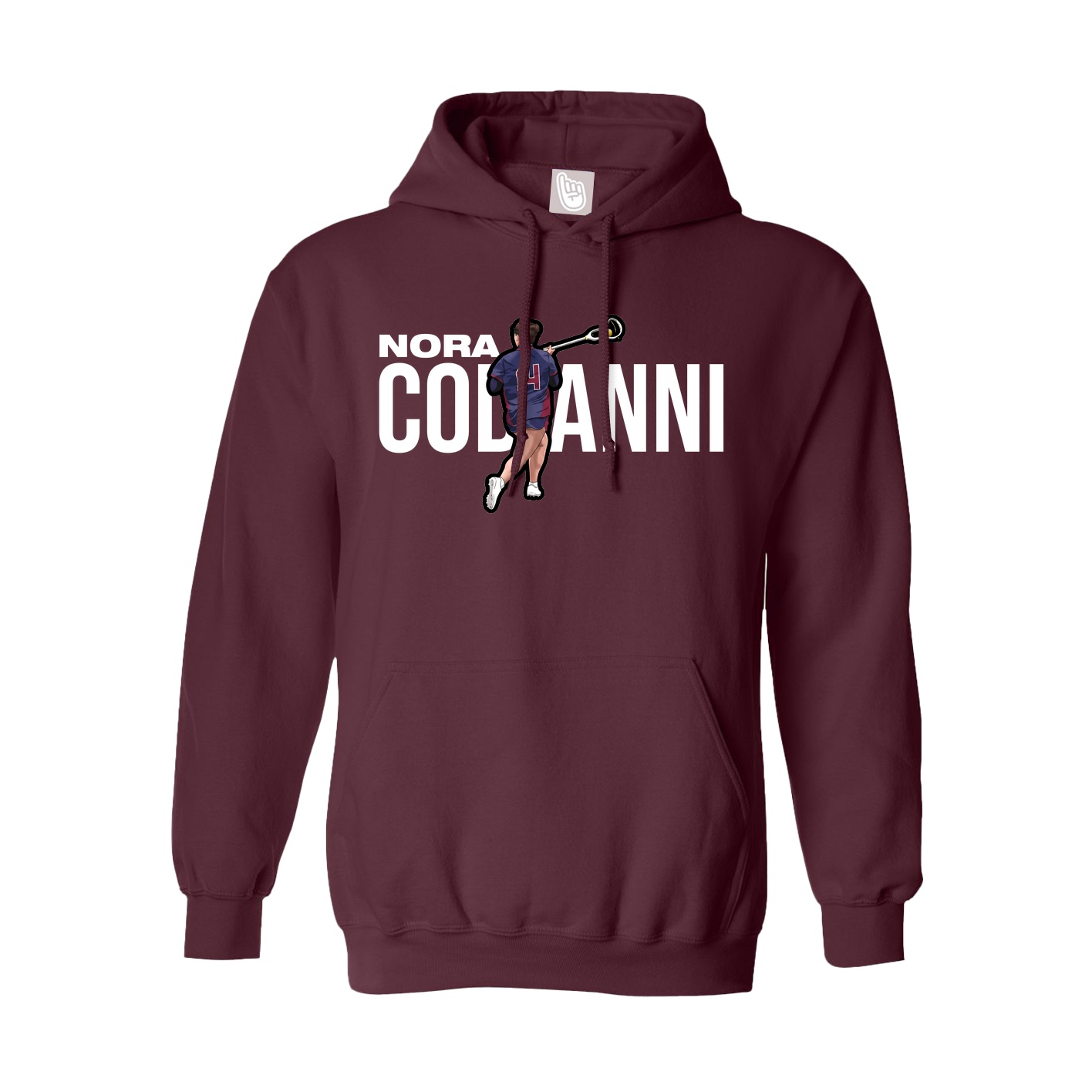 Hoodie — Player Name in Maroon